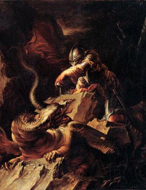Salvator Rosa Jason Charming the Dragon, Spain oil painting art